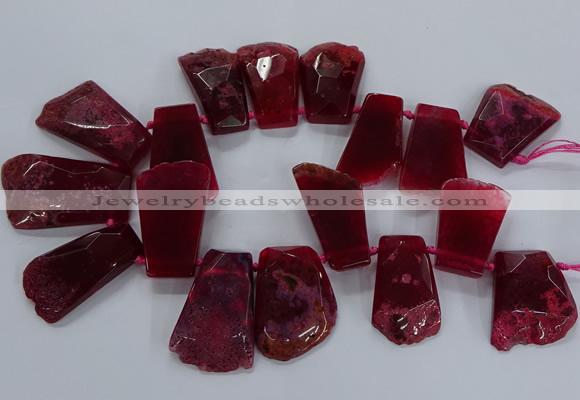 CTD2558 Top drilled 20*35mm - 30*45mm freeform agate gemstone beads