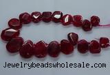 CTD2587 Top drilled 20*25mm - 30*40mm faceted freeform agate beads