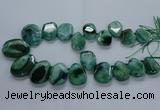 CTD2589 Top drilled 20*25mm - 30*40mm faceted freeform agate beads