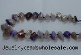 CTD2594 Top drilled 15*20mm - 25*35mm faceted freeform agate beads