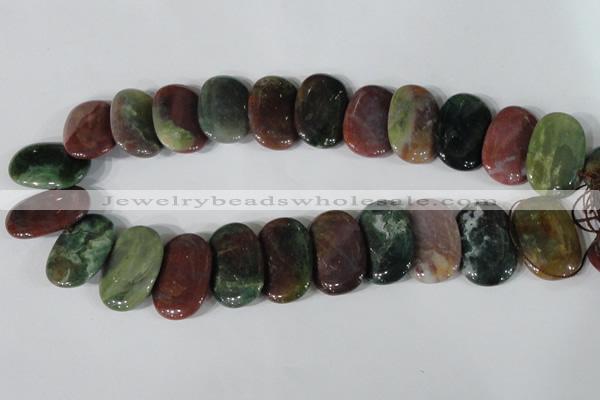 CTD26 Top drilled 20*30mm oval Indian agate beads wholesale