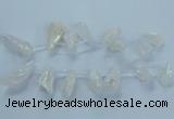 CTD2620 Top drilled 10*25mm - 20*45mm nuggets plated druzy quartz beads