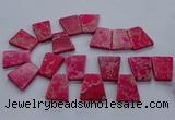 CTD2653 Top drilled 25*35mm - 30*40mm trapezoid sea sediment jasper beads