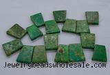 CTD2655 Top drilled 25*35mm - 30*40mm trapezoid sea sediment jasper beads