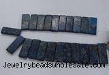 CTD2663 Top drilled 18*45mm - 20*48mm rectangle sea sediment jasper beads