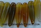 CTD2683 Top drilled 8*25mm - 10*50mm bullet agate gemstone beads