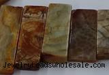 CTD2689 Top drilled 16*22mm - 16*55mm rectangle agate beads