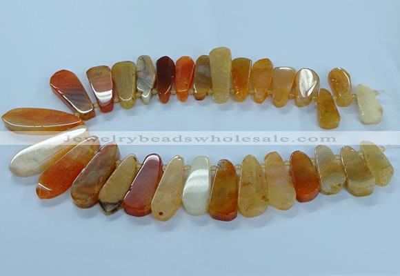 CTD2700 15.5 inches 10*25mm - 18*50mm freeform agate beads