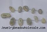 CTD2710 15.5 inches 20*30mm - 35*45mm freeform druzy agate beads