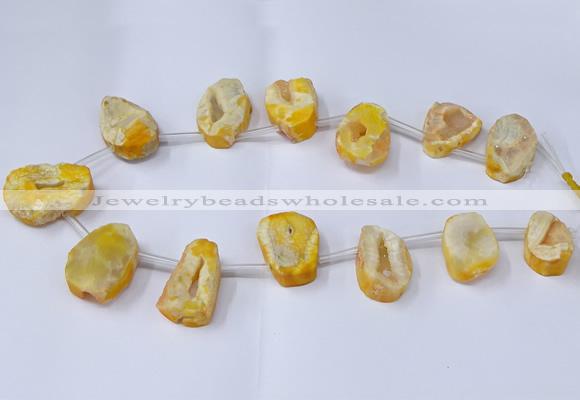 CTD2711 15.5 inches 20*30mm - 35*45mm freeform druzy agate beads