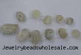 CTD2718 15.5 inches 25*30mm - 35*55mm freeform druzy agate beads