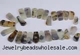 CTD2733 Top drilled 15*25mm - 20*35mm freeform montana agate beads