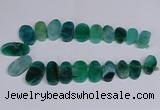 CTD2748 Top drilled 18*25mm - 22*40mm freeform agate beads