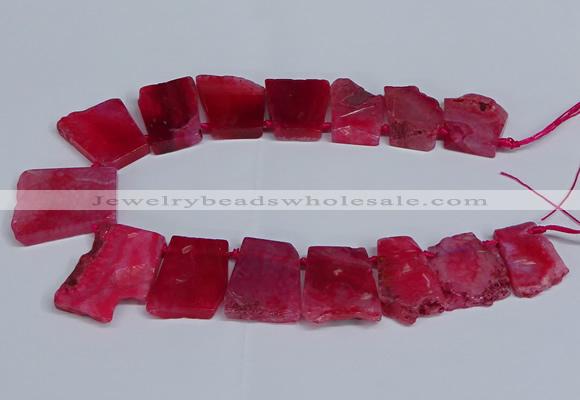 CTD2757 Top drilled 25*30mm - 35*45mm freeform agate beads