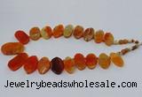 CTD2781 Top drilled 15*25mm - 25*40mm oval agate gemstone beads