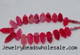 CTD2813 Top drilled 15*30mm - 15*45mm sticks agate gemstone beads