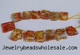 CTD2832 Top drilled 25*30mm - 35*45mm freeform agate beads