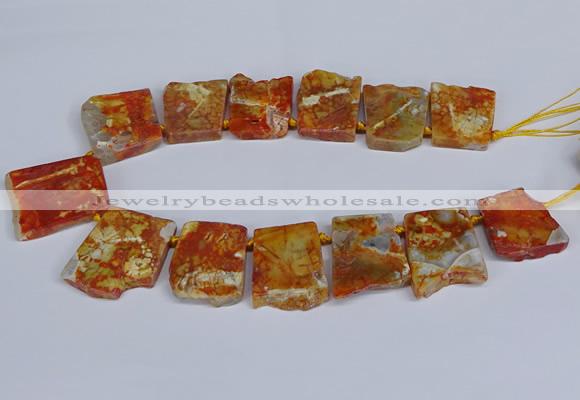 CTD2832 Top drilled 25*30mm - 35*45mm freeform agate beads