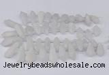 CTD2860 Top drilled 15*20mm - 22*50mm sticks plated quartz beads