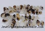 CTD2870 Top drilled 12*25mm - 18*45mm sticks Montana agate beads