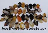 CTD2871 Top drilled 12*25mm - 18*45mm sticks agate gemstone beads