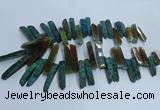 CTD2912 Top drilled 8*35mm - 10*65mm sticks agate beads