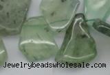 CTD305 Top drilled 15*20mm - 20*25mm freeform green rutilated quartz beads