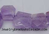 CTD311 Top drilled 15*18mm - 18*20mm freeform lavender amethyst beads