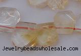 CTD315 Top drilled 15*18mm - 18*20mm faceted freeform citrine beads