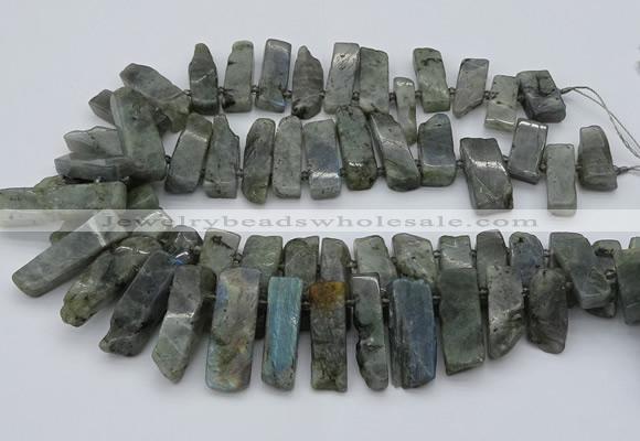 CTD331 Top drilled 10*20mm - 12*35mm sticks labradorite beads