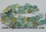 CTD3512 Top drilled 15*20mm - 25*30mm freeform amazonite beads