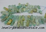 CTD3517 Top drilled 10*20mm - 12*40mm sticks amazonite beads