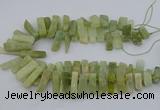 CTD3519 Top drilled 10*20mm - 12*40mm sticks New jade beads