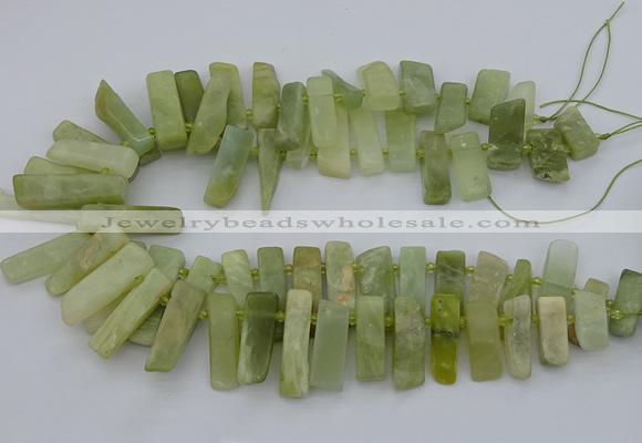 CTD3519 Top drilled 10*20mm - 12*40mm sticks New jade beads