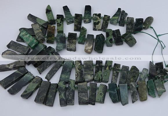 CTD3521 Top drilled 10*20mm - 12*40mm sticks kambaba jasper beads