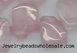 CTD3533 Top drilled 15*20mm - 25*30mm freeform rose quartz beads