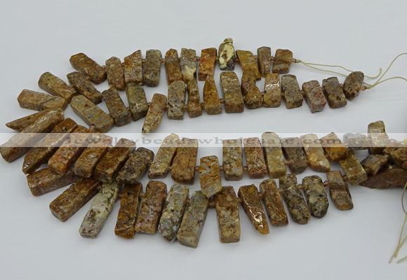 CTD3545 Top drilled 10*20mm - 12*35mm sticks opal gemstone beads