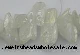 CTD3553 Top drilled 10*20mm - 12*30mm sticks plated quartz beads