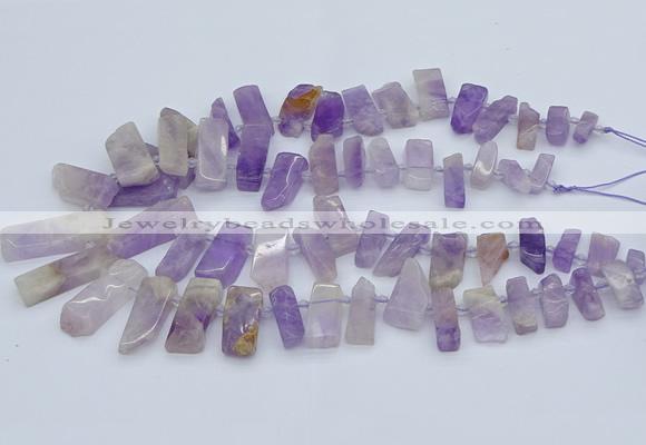 CTD3587 Top drilled 10*20mm - 12*40mm sticks lavender amethyst beads