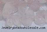 CTD3601 Top drilled 10*14mm - 13*18mm nuggets rose quartz beads