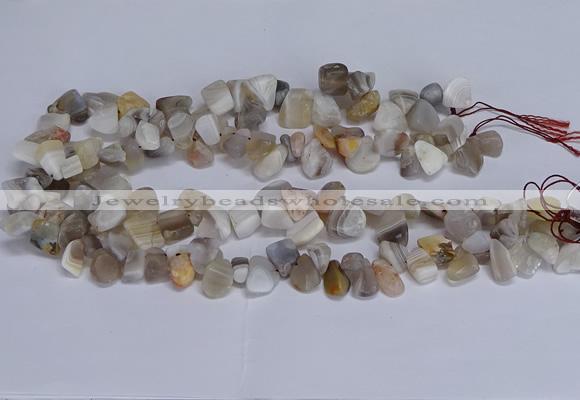 CTD3609 Top drilled 10*14mm - 13*18mm nuggets botswana agate beads