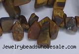 CTD3616 Top drilled 10*14mm - 13*18mm nuggets yellow tiger eye beads