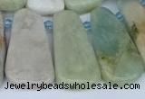 CTD3637 Top drilled 10*20mm - 15*45mm freeform aquamarine beads