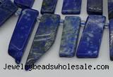 CTD3654 Top drilled 6*15mm - 10*25mm sticks lapis lazuli beads