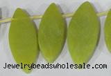 CTD37 Top drilled 10*35mm – 15*45mm marquise Korean jade beads