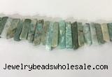 CTD3735 Top drilled 8*20mm - 10*50mm sticks amazonite gemstone beads