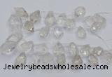 CTD3750 Top drilled 15*20mm - 25*30mm faceted nuggets white crystal beads