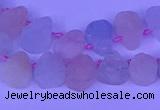 CTD3853 Top drilled 8*10mm - 10*12mm freeform morganite beads