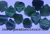 CTD3860 Top drilled 8*8mm - 10*12mm freeform Canadian jade beads