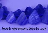 CTD3870 Top drilled 10*13mm - 12*16mm freeform blue kyanite beads